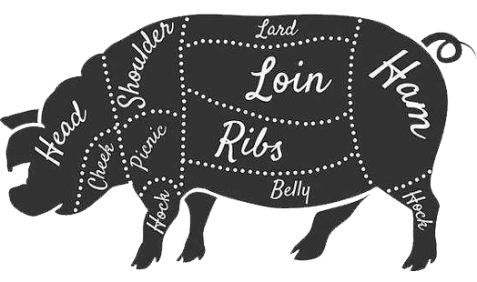 pig parts illustration